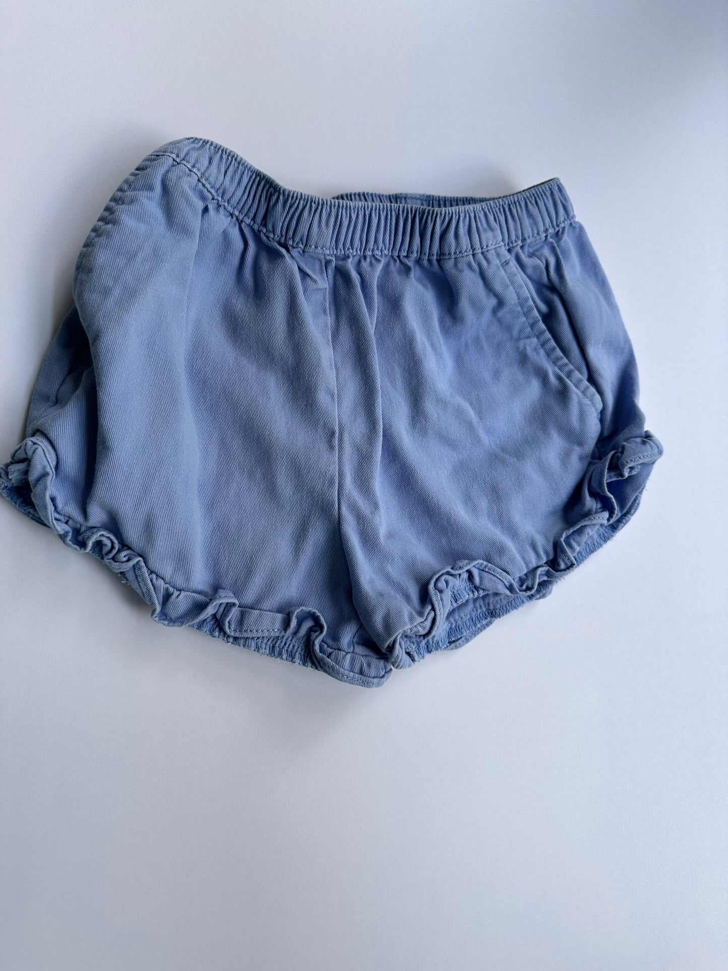 #146 Crewcuts Periwinkle Blue Ruffle Shorts Girls 4T