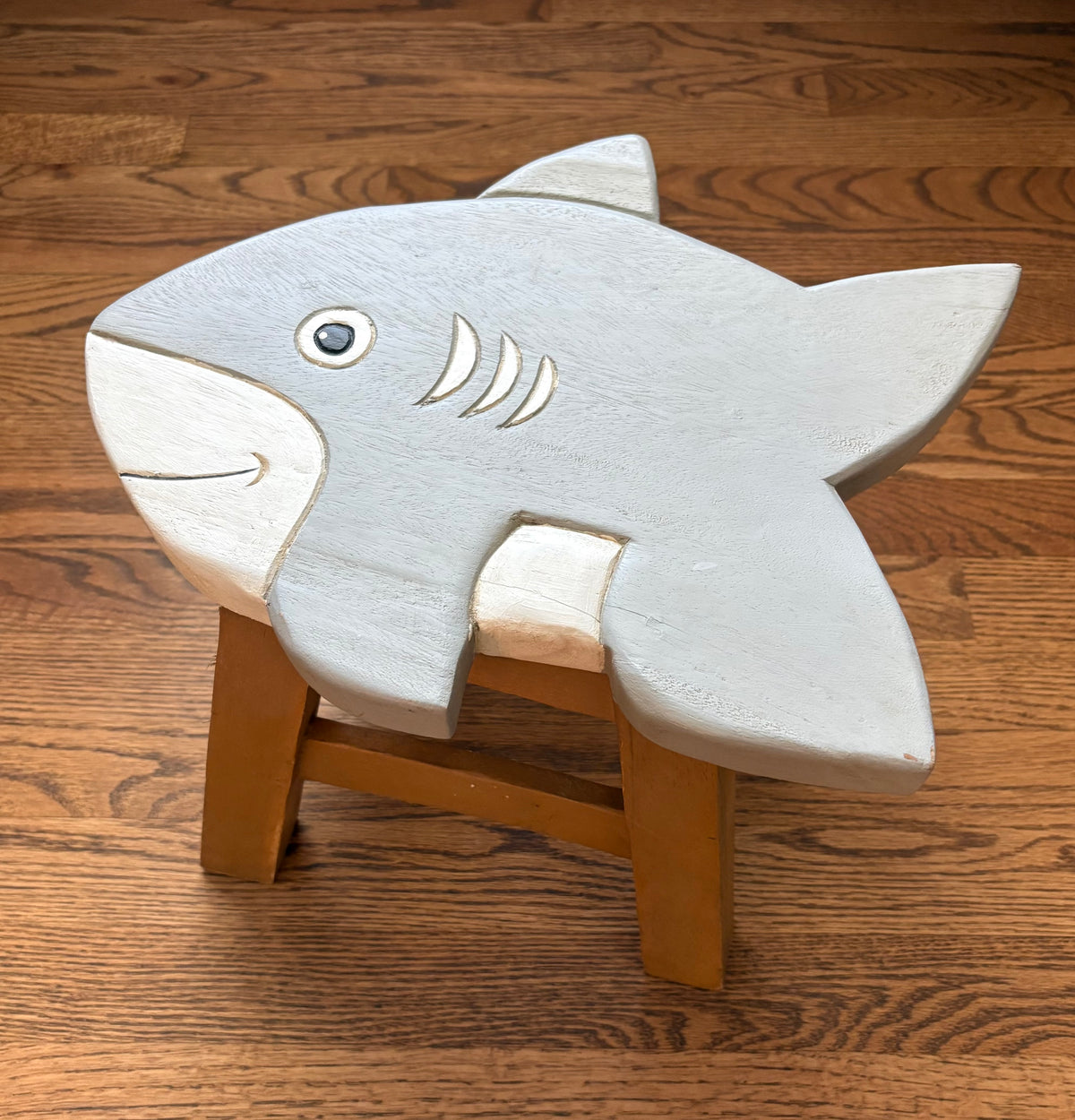 #74 Wood Shark Stool