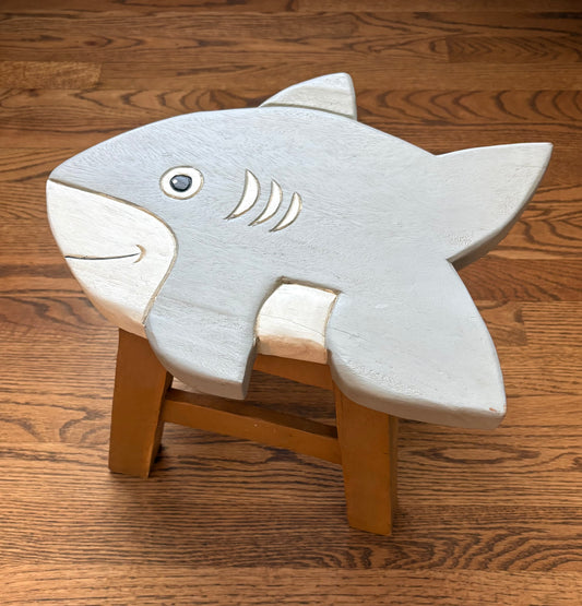 #74 Wood Shark Stool