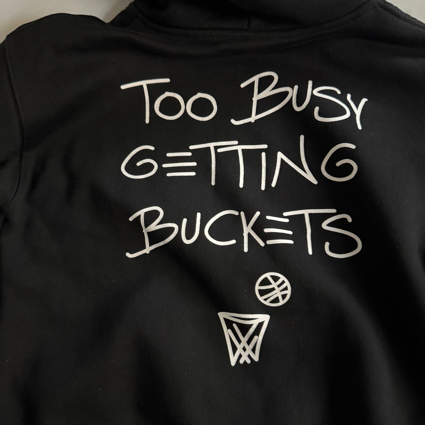 Seller 196 - bigger than basketball hoodie youth xl