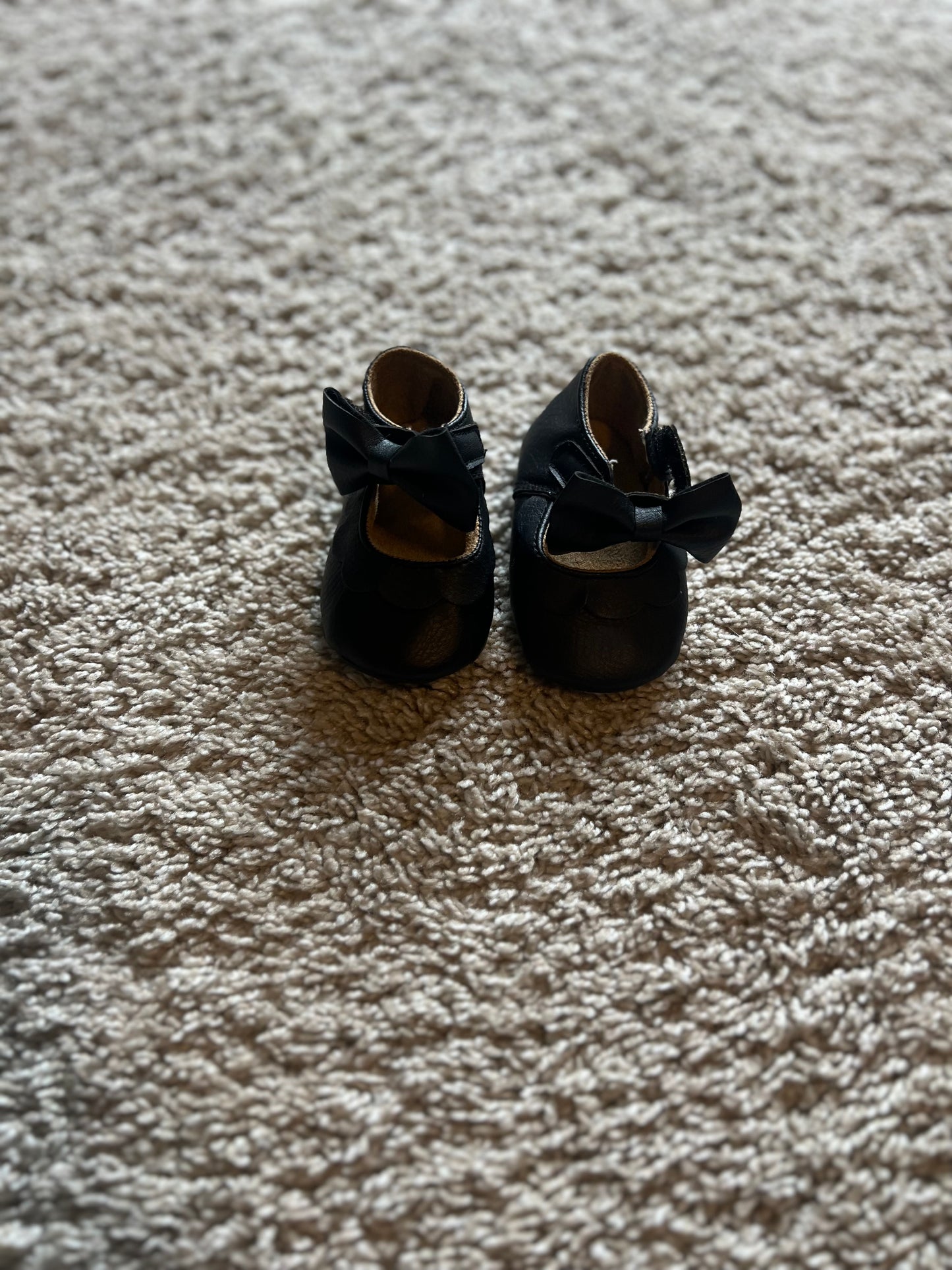 #53 Black Baby Shoes Size 1