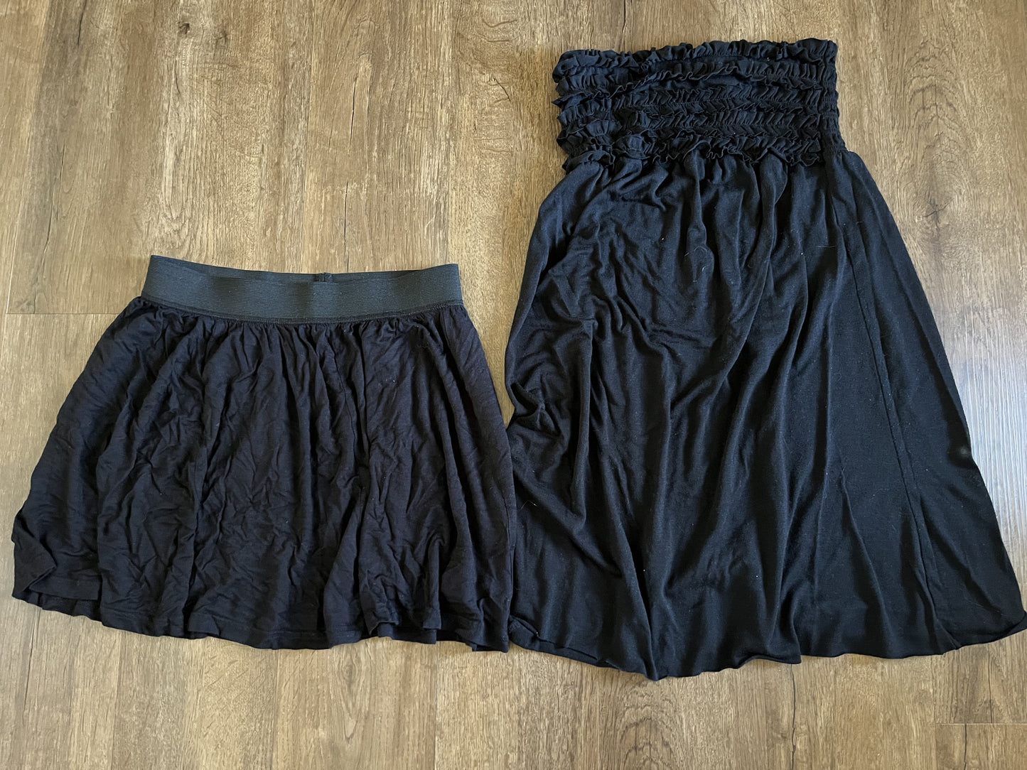 #124 Black Swim Coverup & Black Skirt (used as coverup) Women's Size S