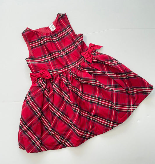 #121 Girls 3T Carter's plaid holiday dress, Like New