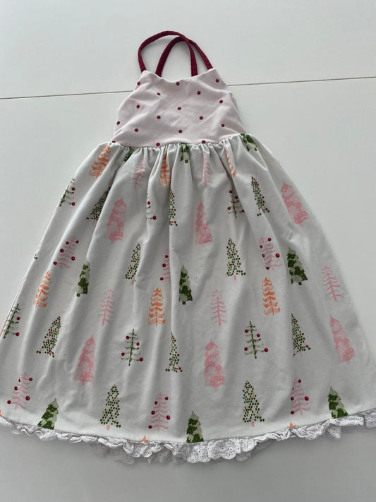 #117, Girls 18M, Sweet Honey Christmas Tree Nightgown, GUC