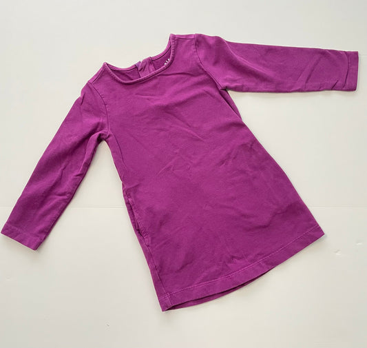#121 Girls 3T Primary purple dress with zipper back, VGUC