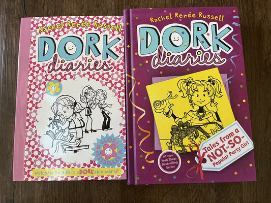 #124 Dork Diaries Books 1 (paperback) & 2 (hard cover)