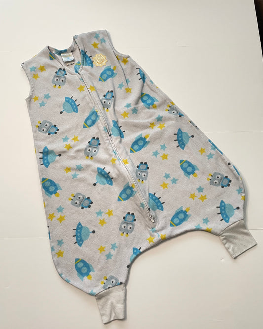 #121 Halo XL/18-24M/26-36lbs fleece wearable sleep sack with foot holes, GUC