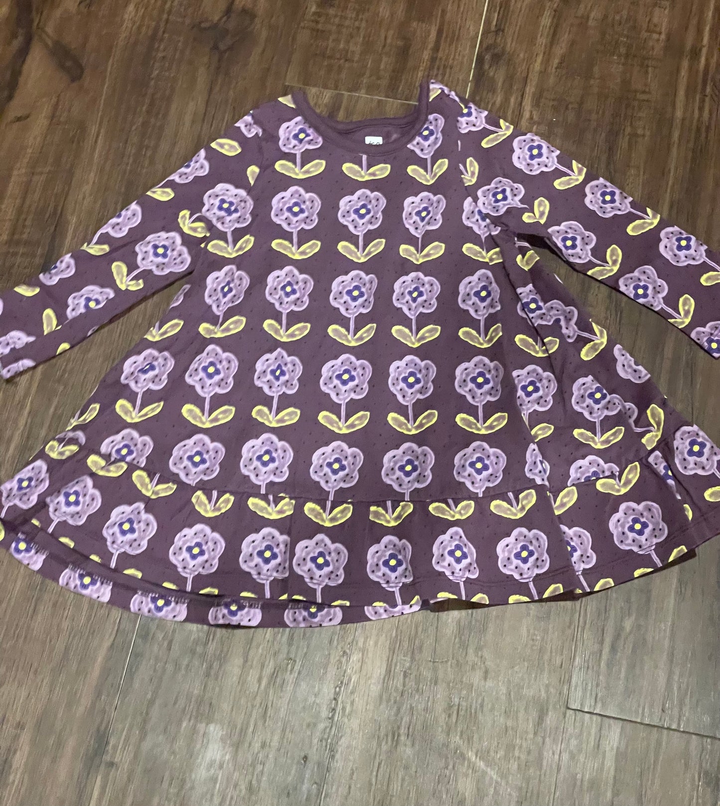 83A girls tea collection purple twirl dress size 18 months NWOT