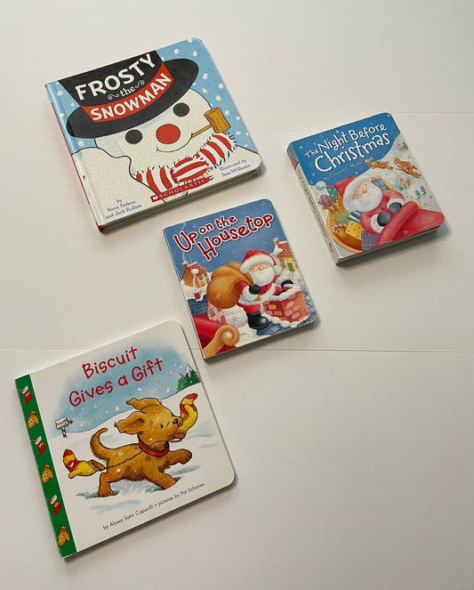 #121 Set of 4 Christmas Board Books, EUC