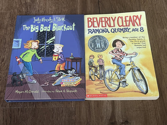 #124 Judy Moody & Stink The Big Bad Blackout (hard cover) & Beverly Cleary (paperback)
