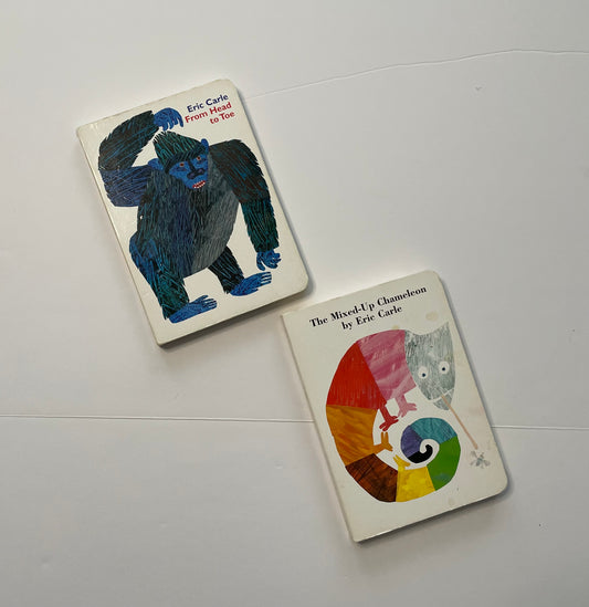 #121 Set of two Eric Carle books, From Head to Toe, The Mixed-Up Chameleon, GUC/VGUC