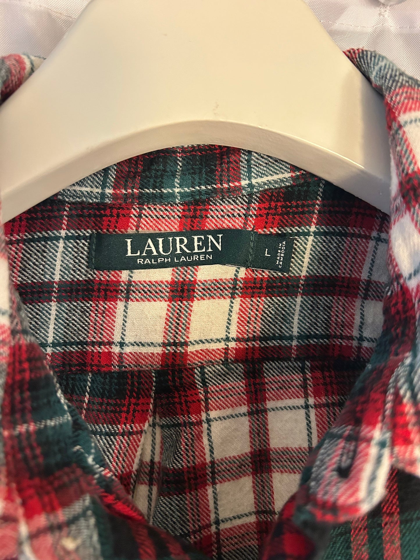 Reduced! Seller #18 Ralph Lauren plaid flannel nightshirt size L