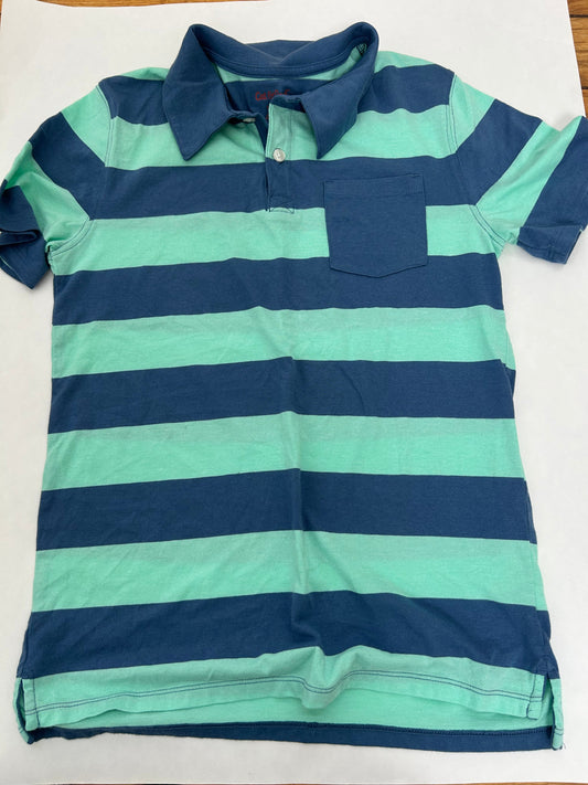 #95 Boys size large 12/14 Cat & Jack blue stripe polo