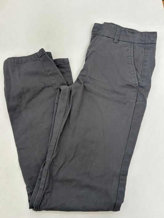 #200 Boys Size 14 Regular Izod thin gray cotton pants adjustable waist