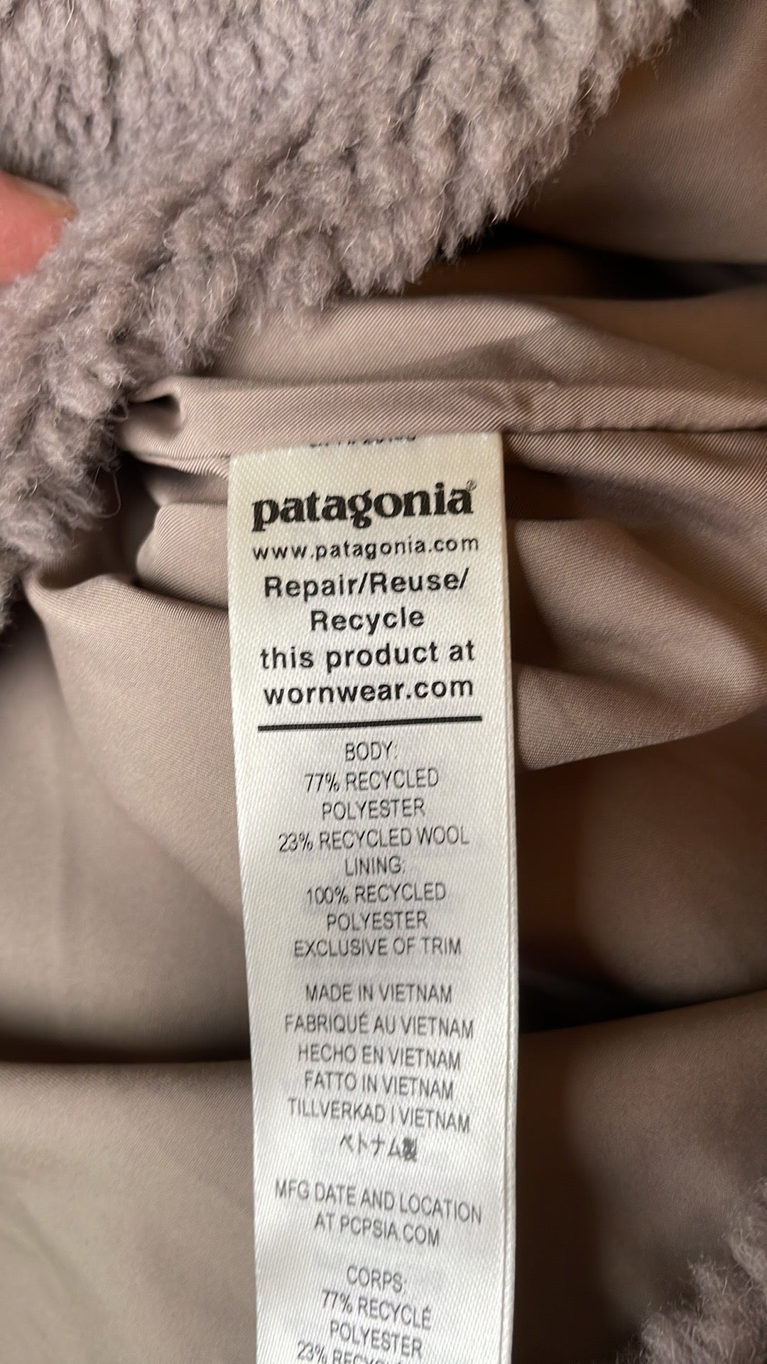 Women's Patagonia Woolyester Pile Bomber Jacket