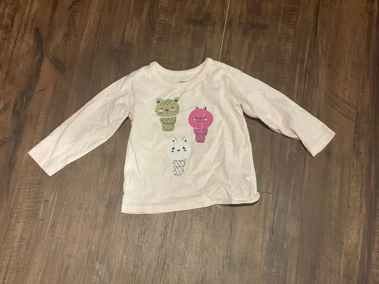 83A Girls Tea Collection ice cream long sleeve shirt size 12 months EUC