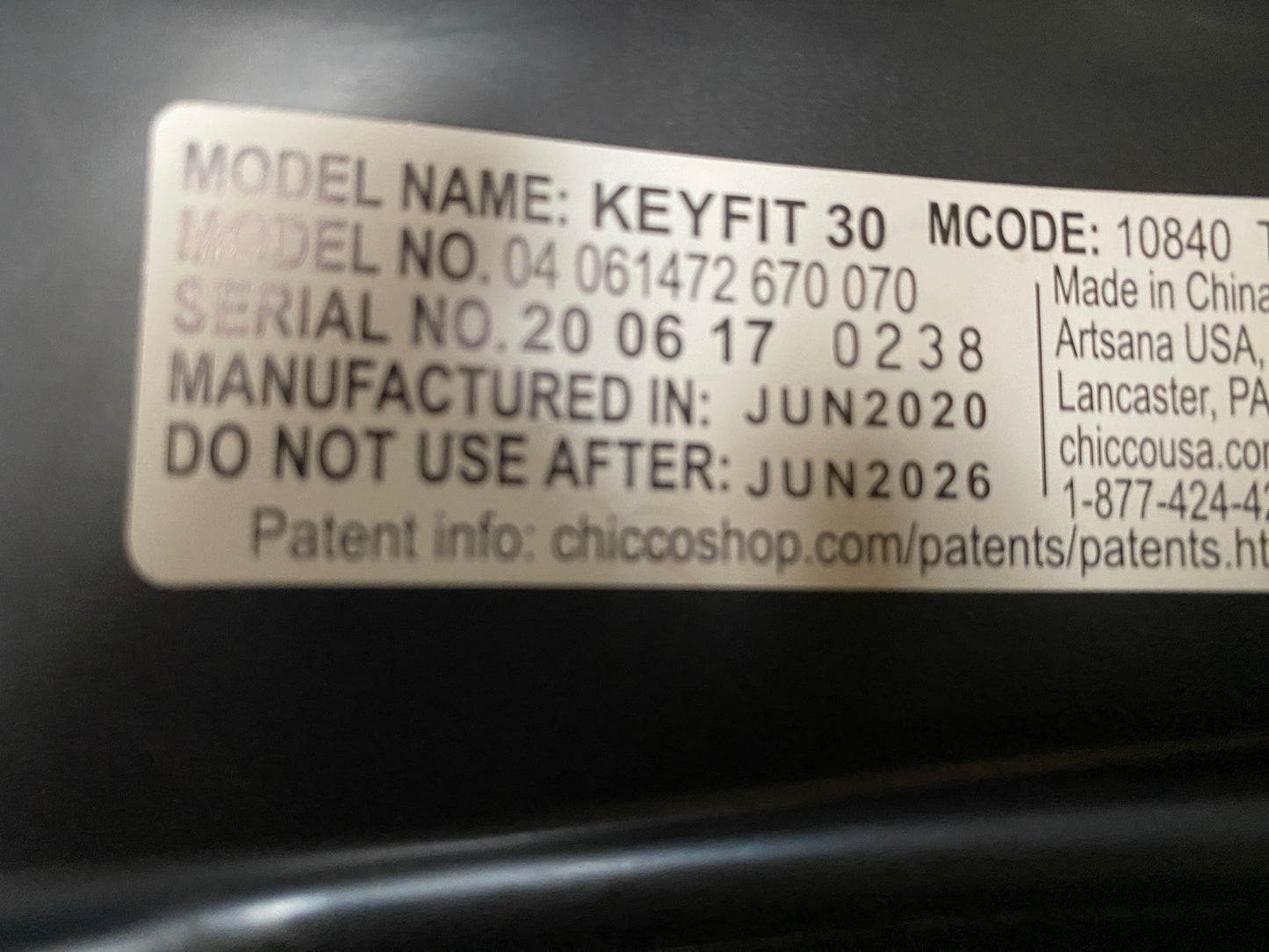 SELLER #6 Chicco Car Seat/Pumpkin Seat & Base