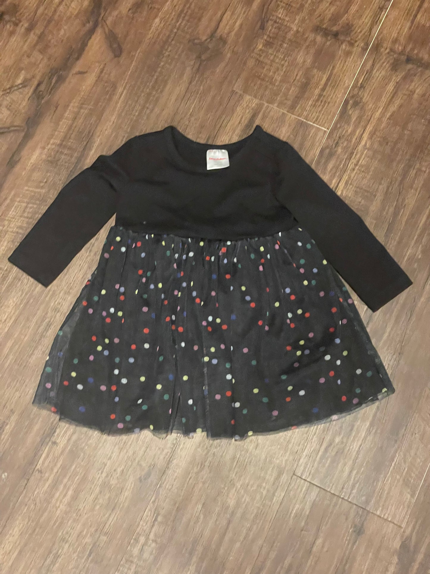 83A girls Hanna Andersson black tulle dress size 18 months EUC