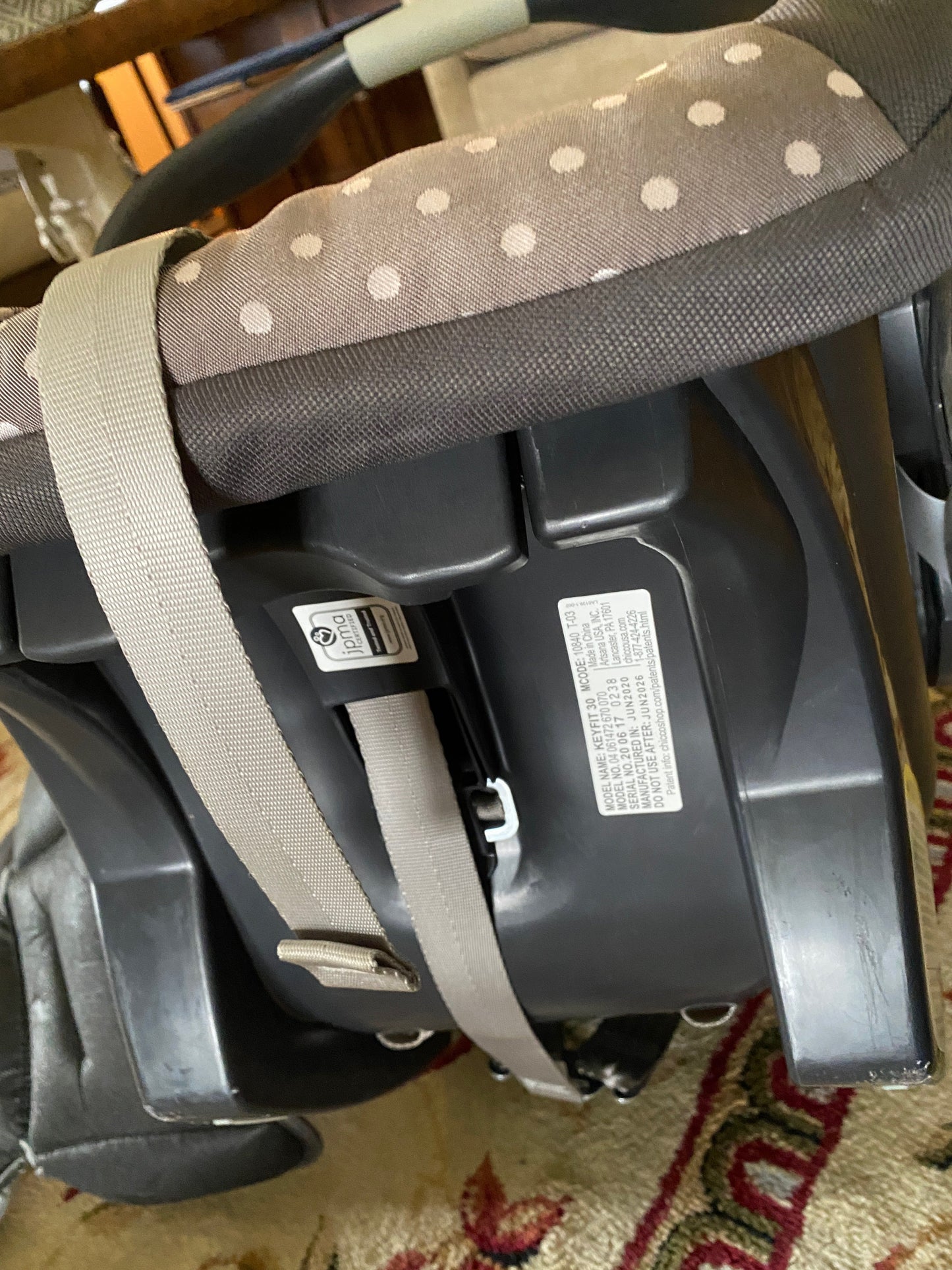 SELLER #6 Chicco Car Seat/Pumpkin Seat & Base