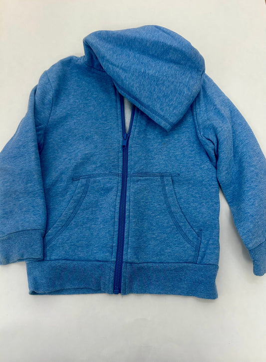 #200 Boys 4-6 yo H &M powder blue full zip hooded sweatshirt
