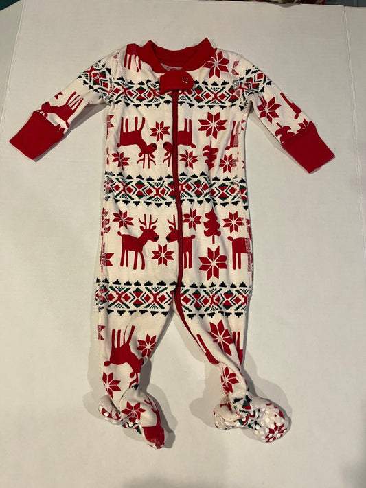 #70 0-3m Dear Deer Hanna Andersson Footed Sleeper
