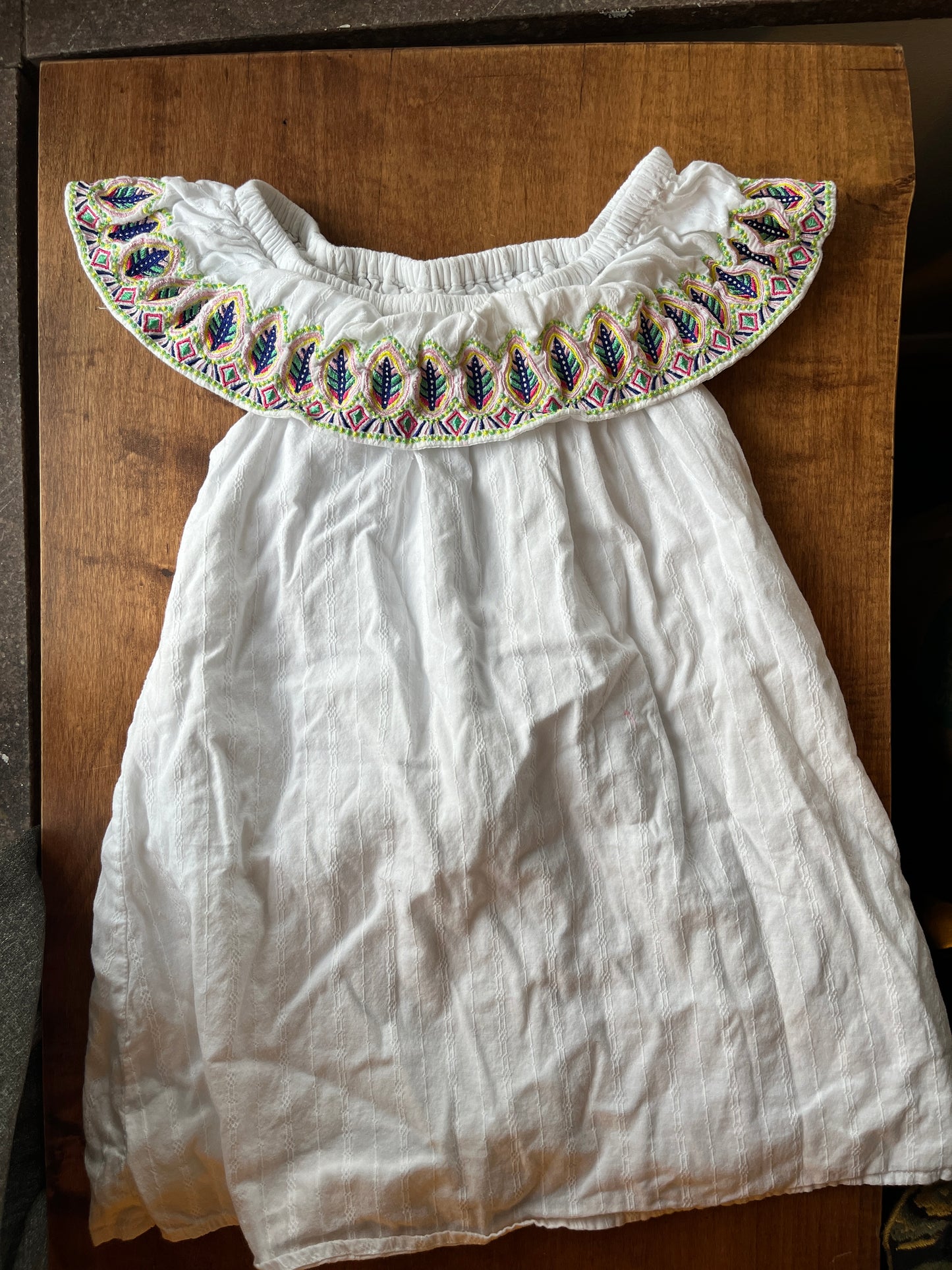 Oshkosh White Summer Dress with embroidery