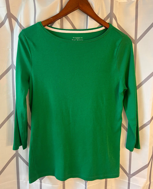 #18 Reduced! Talbots green 3/4 tee women’s Medium