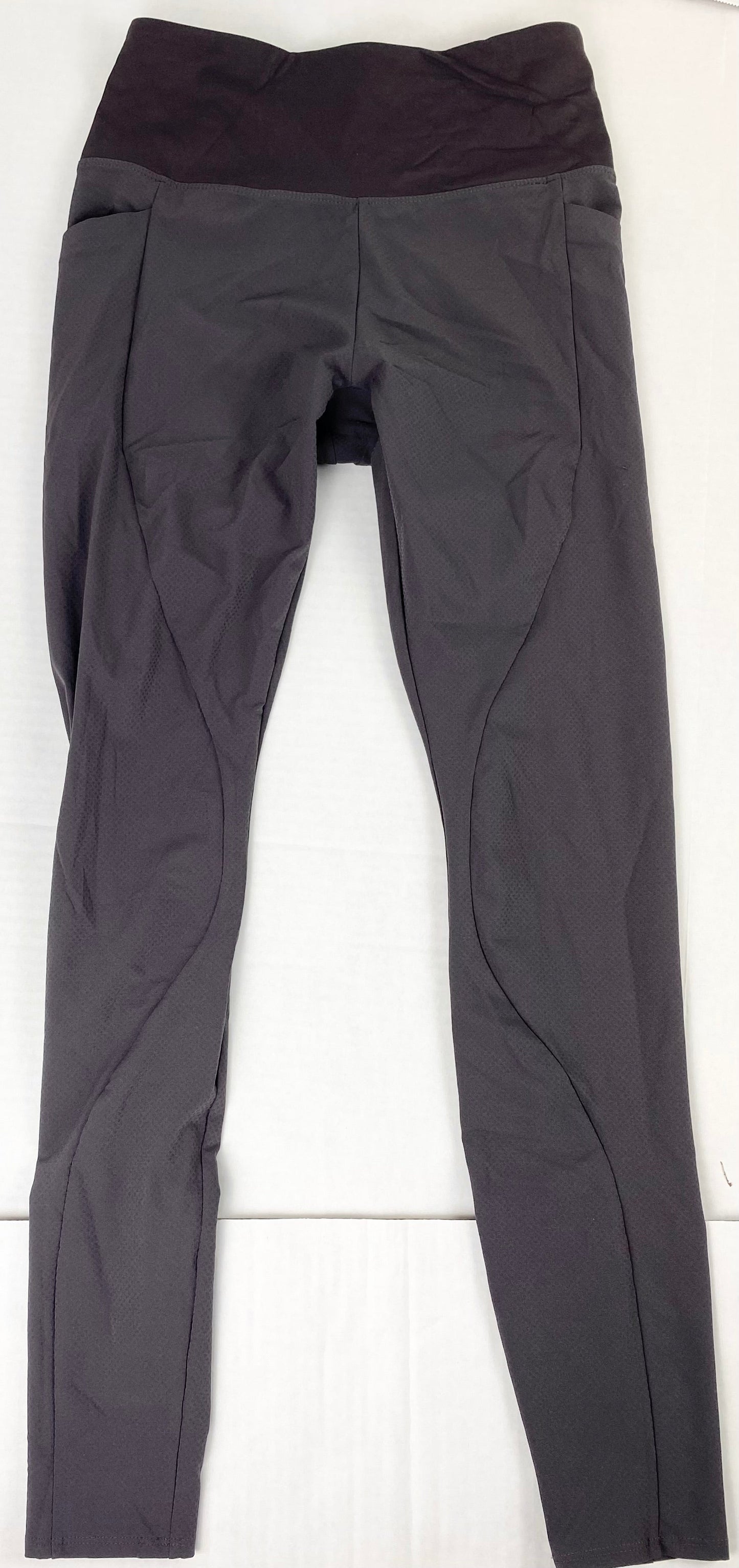 Women-Athlesuire-XS / Size 2 NWOT Athleta Quest Hybrid Leggings with pockets-Warm Dark Brown Textured
