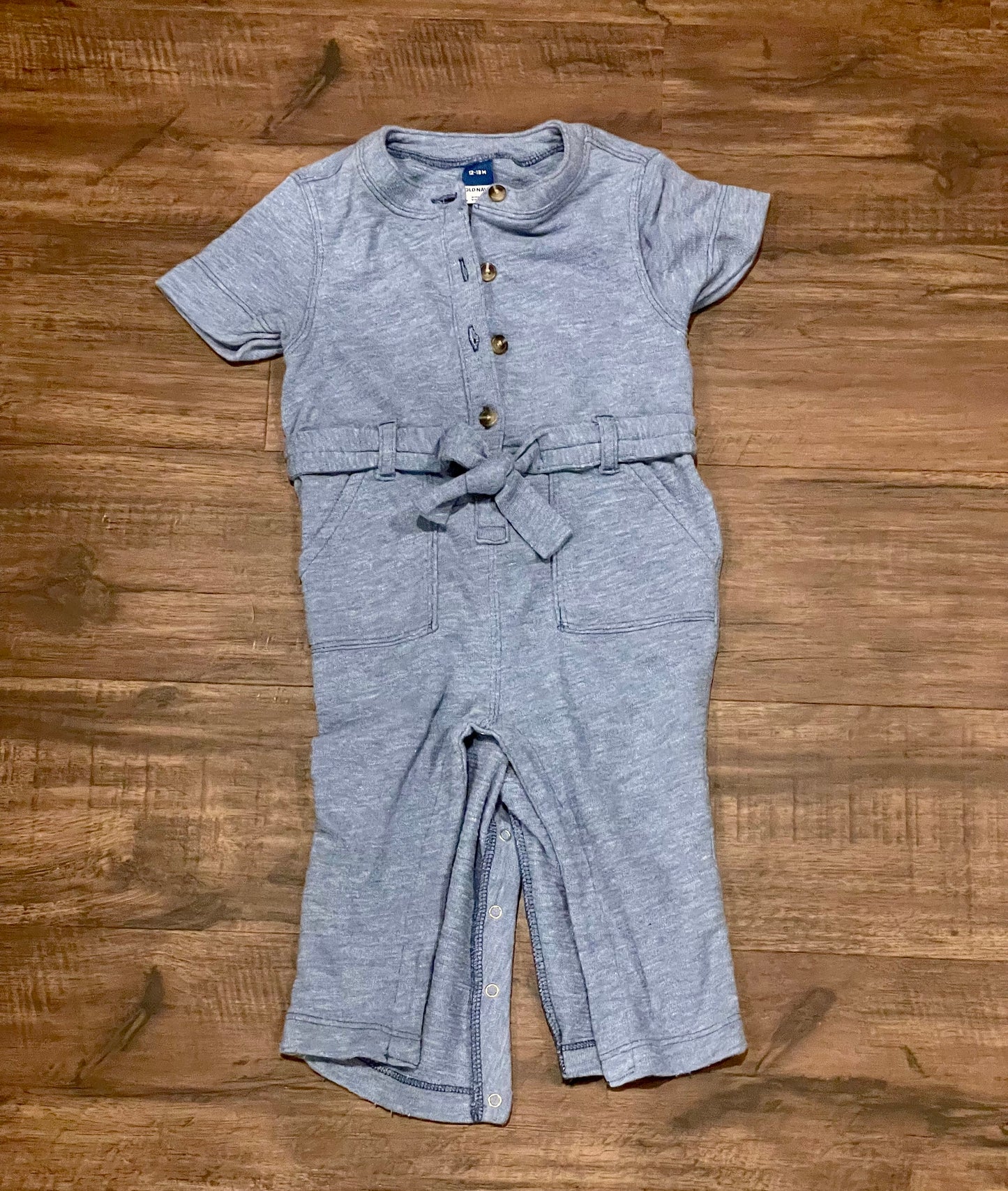 83A girls old navy blue romper size 18 months EUC