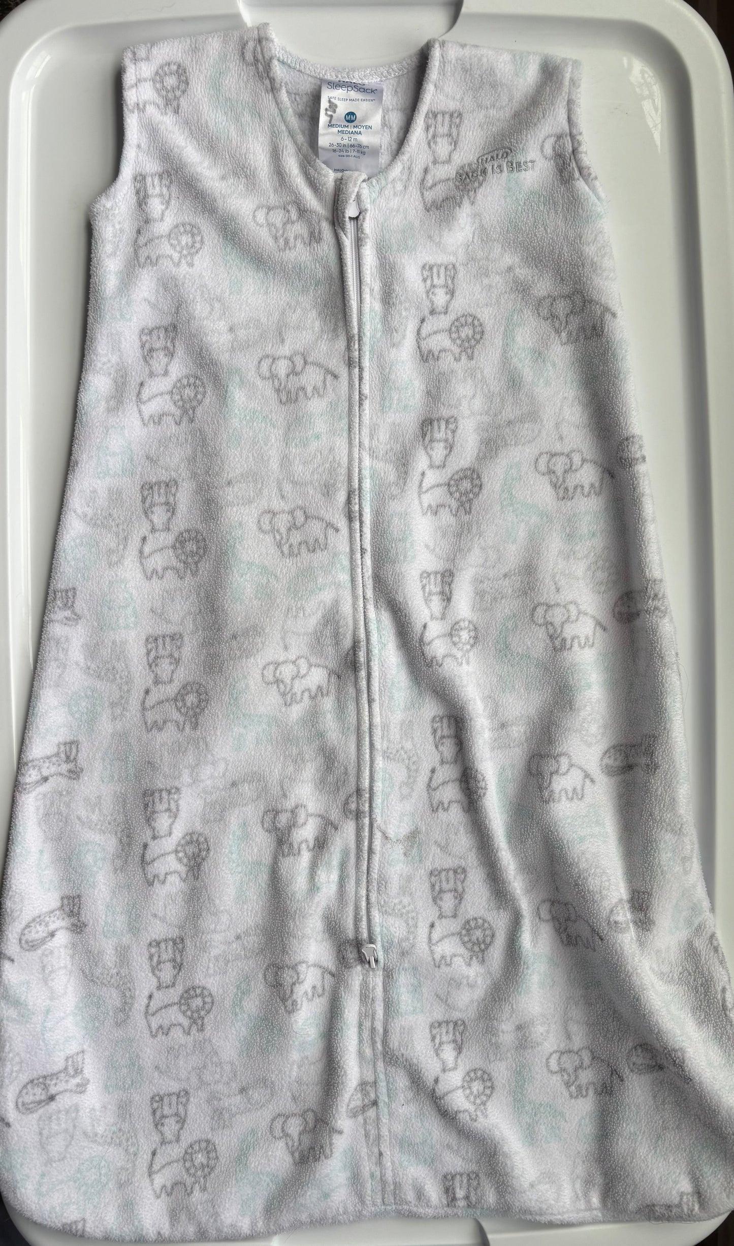#122 Halo Fleece Sleep Sack Size Medium 16-24lbs