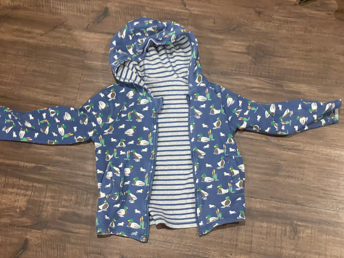 JoJoMama Bebe duck blue sweatshirt size 3-4 years EUC #83A