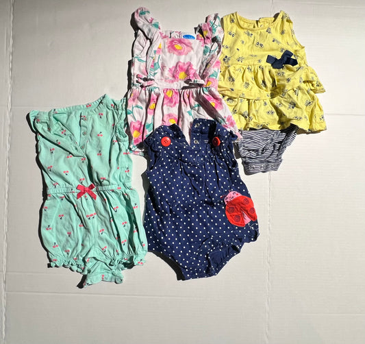 #100 Girls 6m Romper Bundle