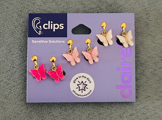 #15 Claire’s NWT Butterfly Clip-On Earrings