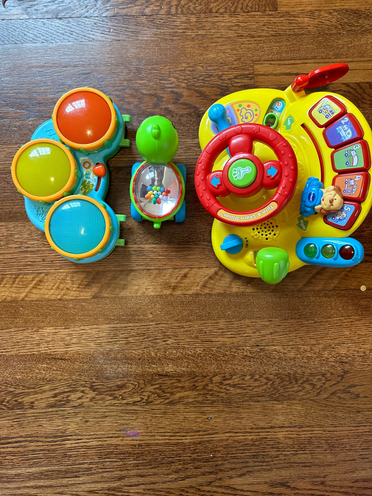 VTech Driving Toy, Turtle Rattle, and Play Drums