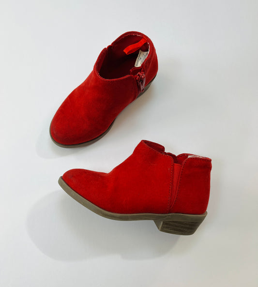 Girls size 7 Old Navy red booties GUC