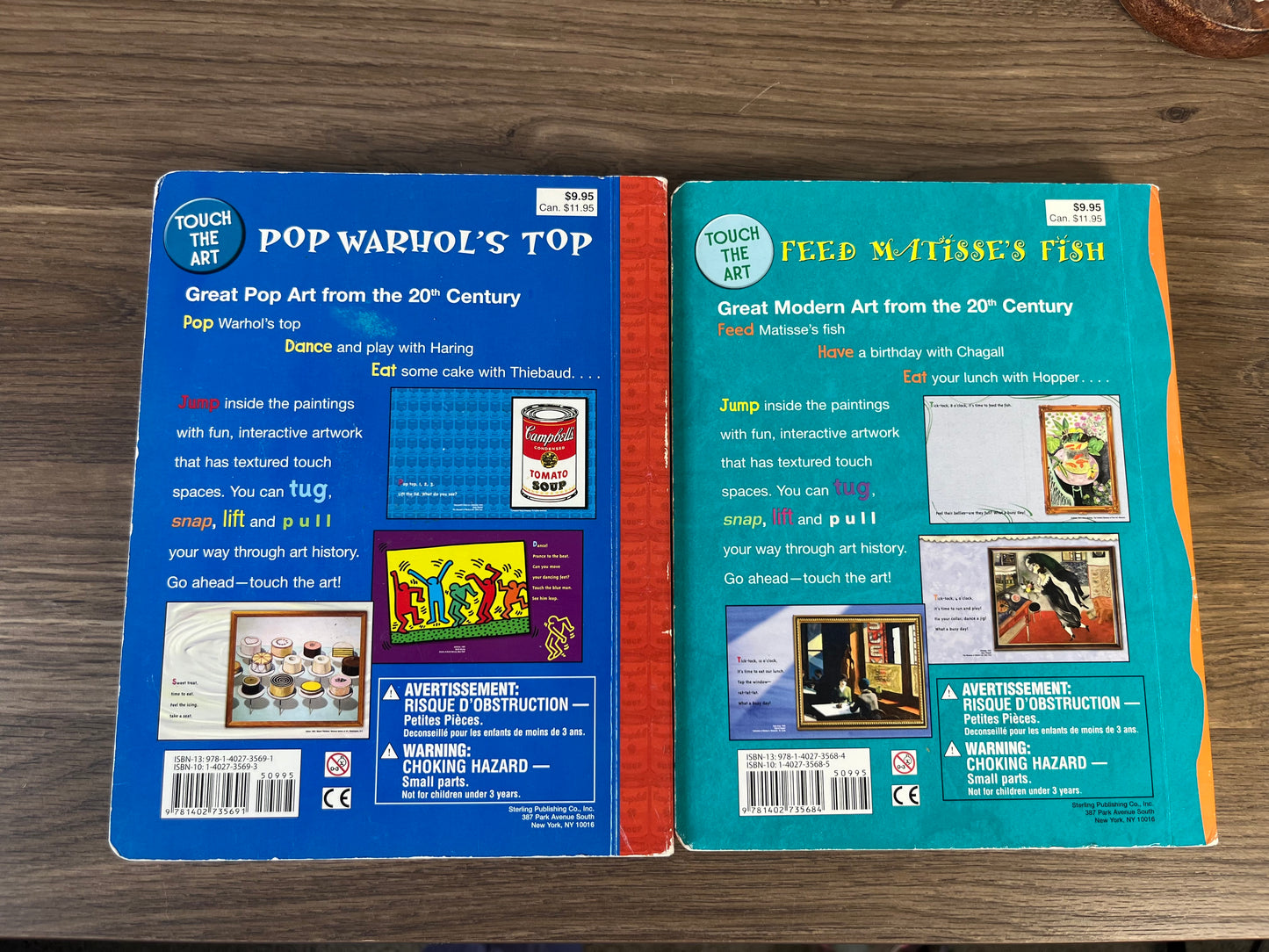 Seller#213 Set of 2 toddler interactive art books VGUC