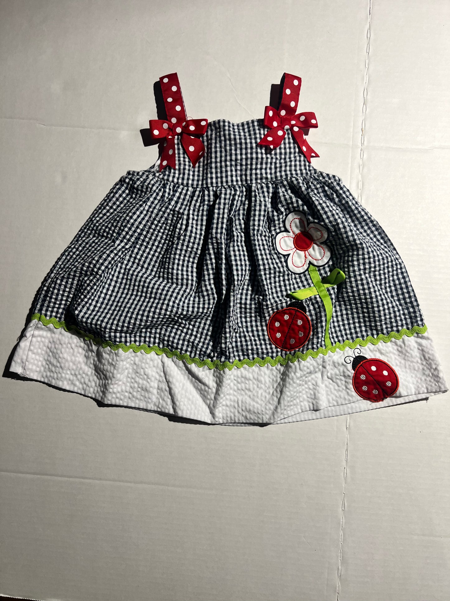 #100 Girls Ladybug Dress 12mo