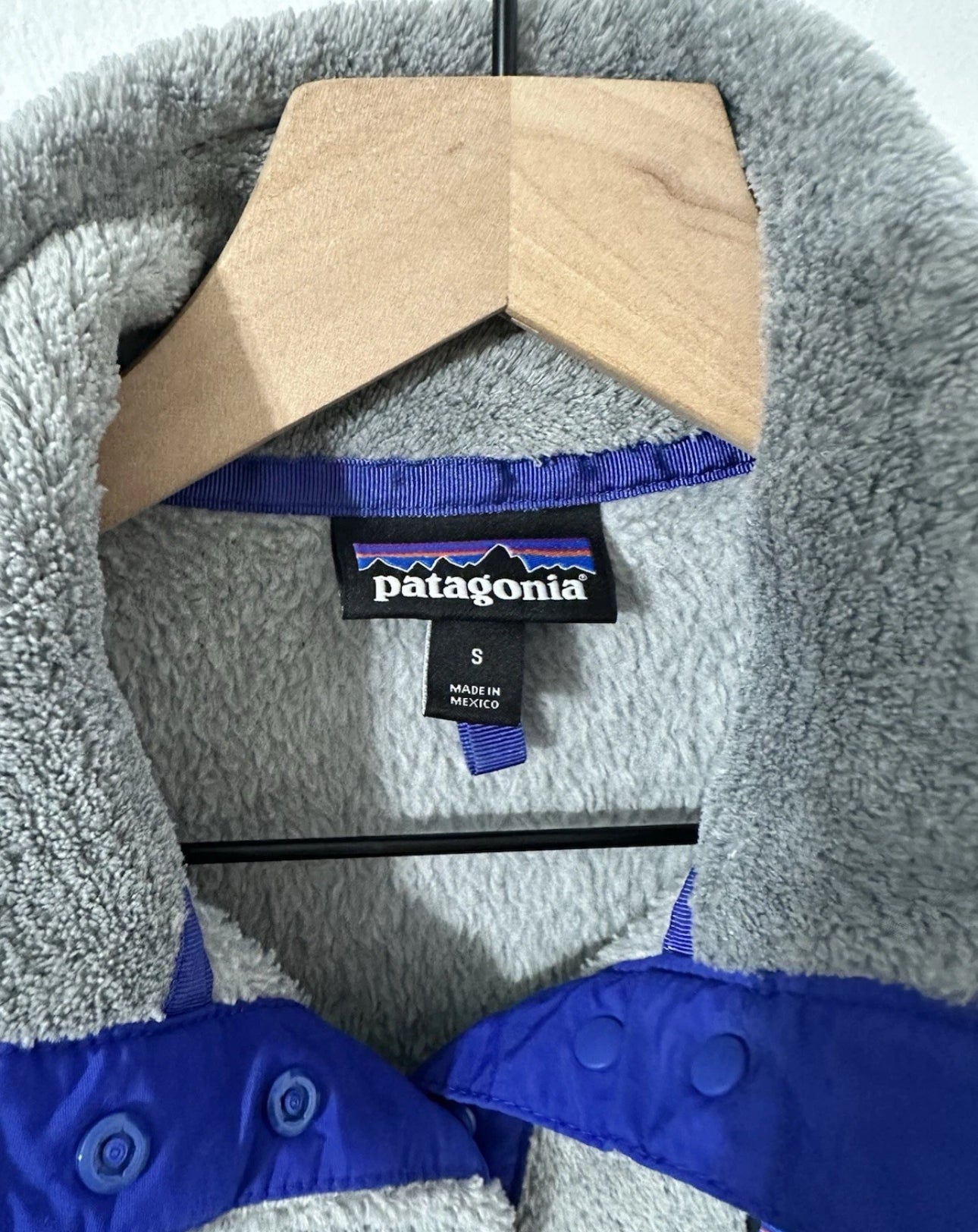 #111 Patagonia Womens Snap Button Fleece Pullover Gray  Thermal Pro Small