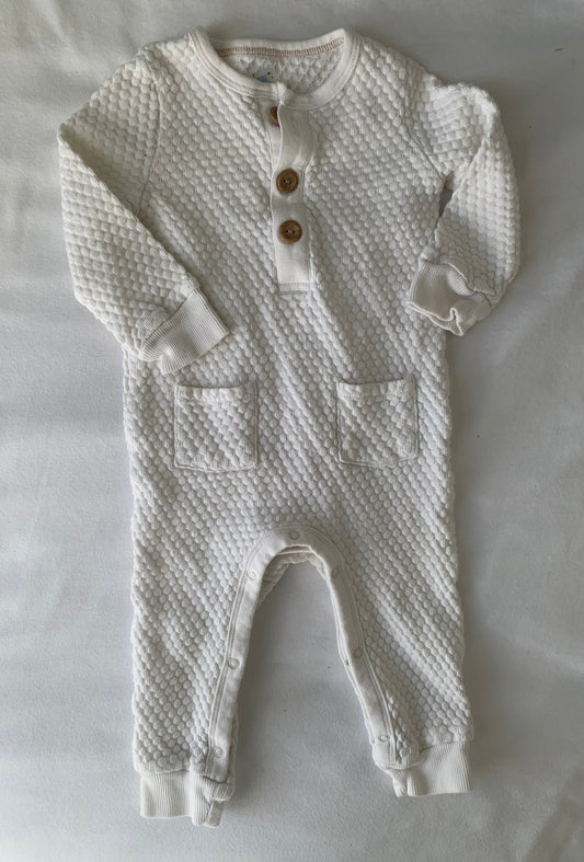 Seller #204 Baby 12 Months White Knit Romper