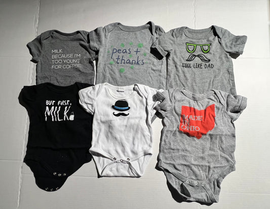 #100 Boys 12mo Onesie Bundle
