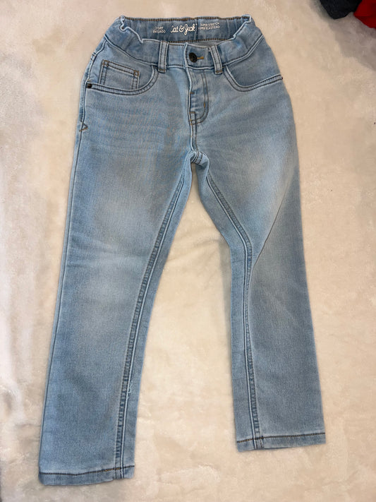 #46 Girls 5T Cat and Jack Skinny jeans with adjustable waist euc sooo cute