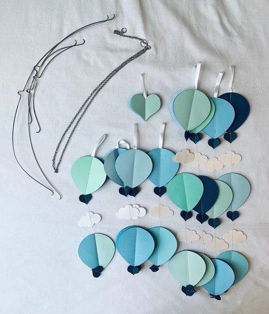 Seller #204 Handmade Paper Hot Air Balloon Crib Mobile