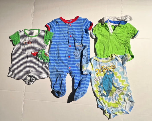 #100 Boys 9mo Dragon and Dr Seuss Bundle