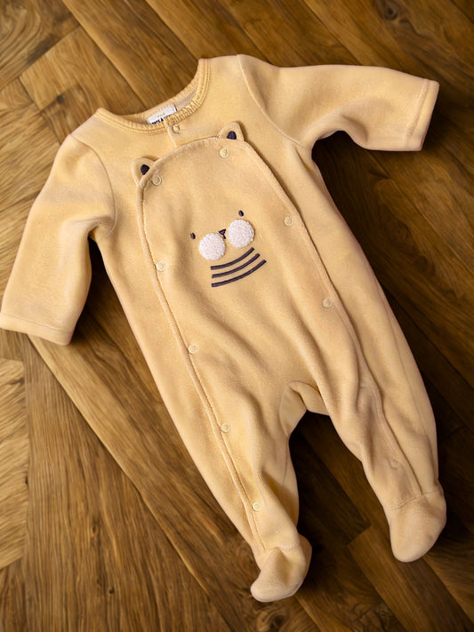 #193 - Yellow Footed Pajamas, Very Soft, 3 month, LIKE NEW
