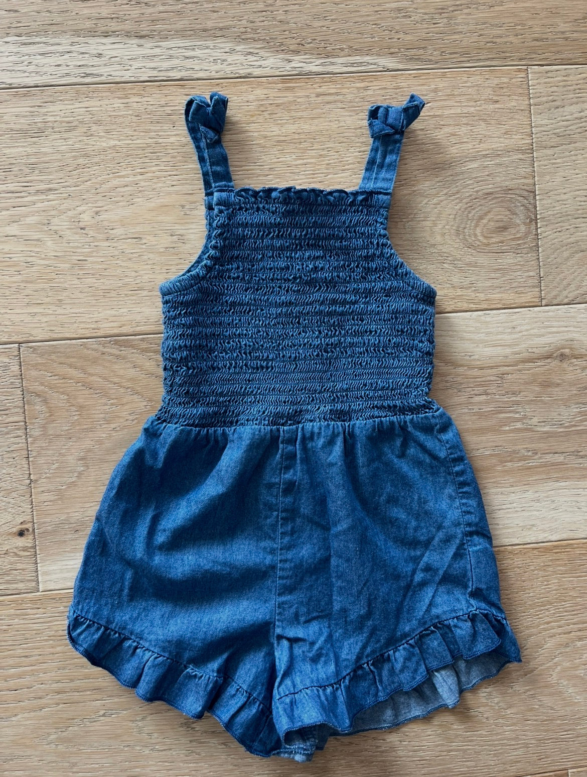 #40 Girls 3T Wonder Nation Chambray Romper