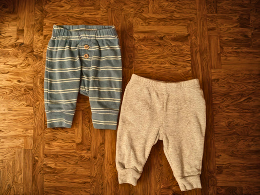 #193 - Set of 2 Leggings, Newborn (0M)