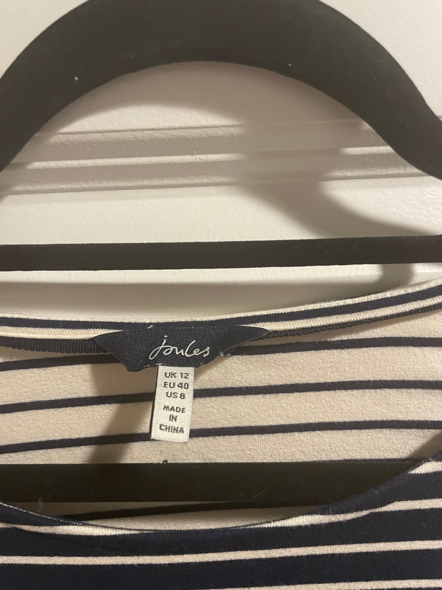 83A women’s Joules navy stripe dress size 8 EUC