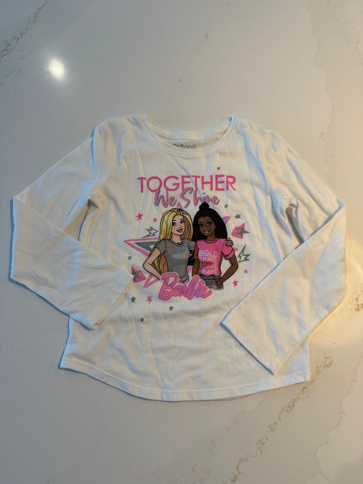 #133 girls 5 Barbie long sleeve shirt