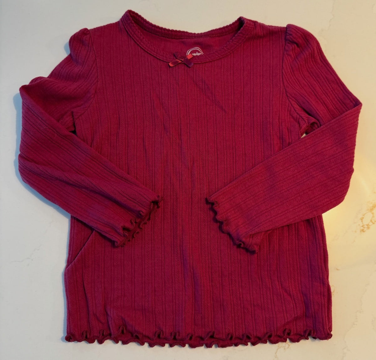 #133 wonder nation nwot 5 cranberry color long sleeve shirt