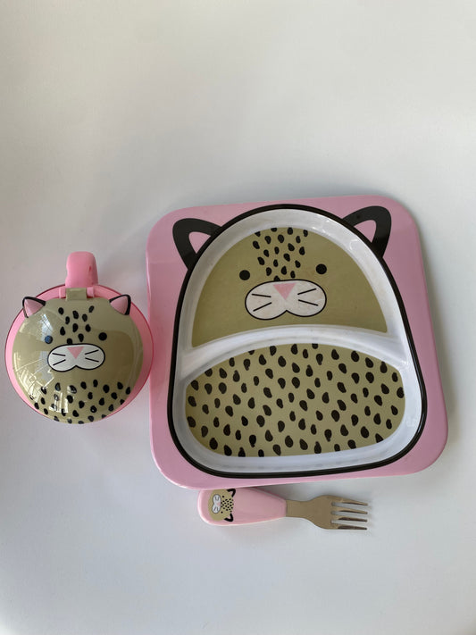 #117, Skip Hop Kitty dining set, GUC